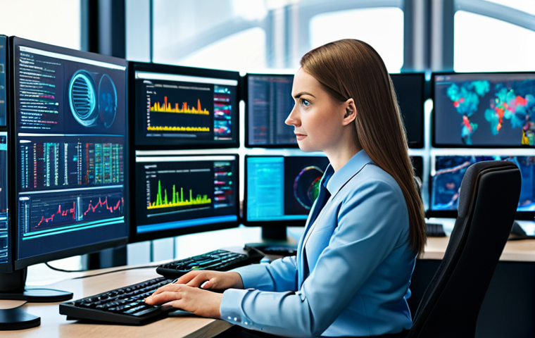 **

"A professional cybersecurity analyst, fully clothed in modest office attire, working at a computer in a brightly lit, modern cybersecurity operations center. Multiple screens display network traffic data. Safe for work, appropriate content, perfect anatomy, natural proportions, professional, family-friendly."

**